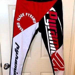 Black and Red Black Pyramid Sweatpants
